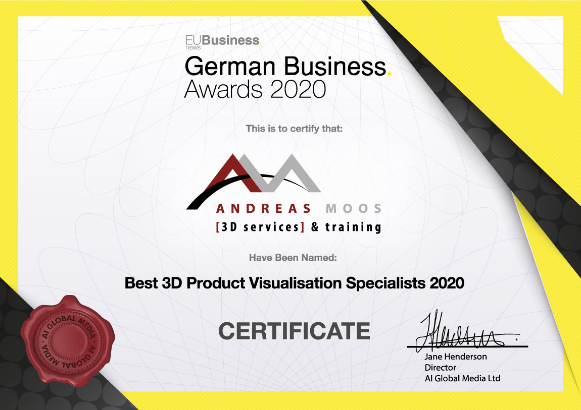 German Business Award 2020 Certificate